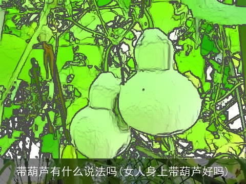带葫芦有什么说法吗(女人身上带葫芦好吗)