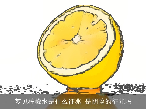梦见柠檬水是什么征兆 是阴险的征兆吗