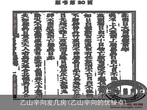 乙山辛向发几房(乙山辛向的优缺点)