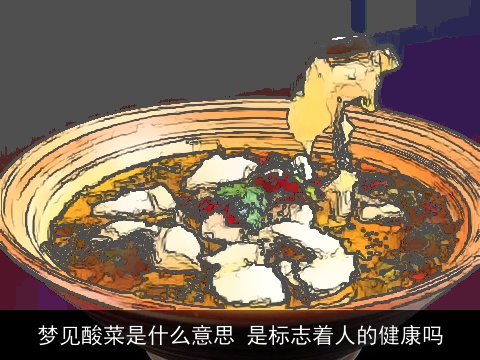 梦见酸菜是什么意思 是标志着人的健康吗
