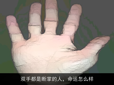 双手都是断掌的人，命运怎么样