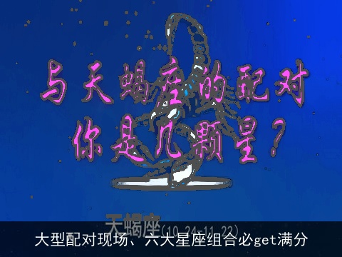 大型配对现场、六大星座组合必get满分