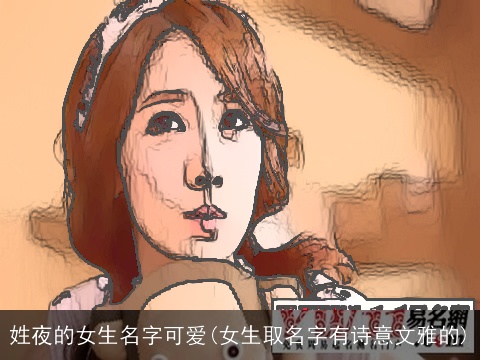 姓夜的女生名字可爱(女生取名字有诗意文雅的)