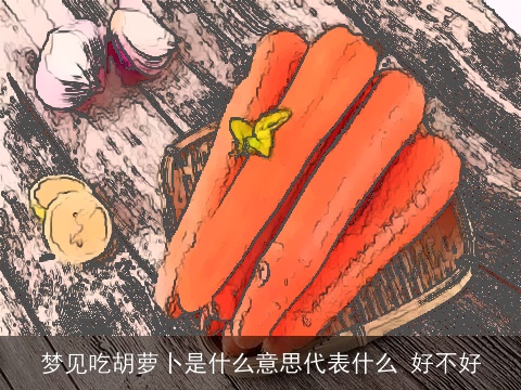 梦见吃胡萝卜是什么意思代表什么 好不好