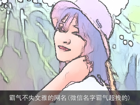 霸气不失文雅的网名(微信名字霸气超拽的)