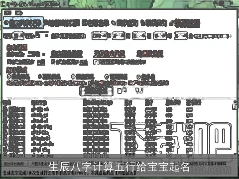 生辰八字计算五行给宝宝起名