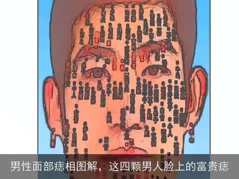 男性面部痣相图解，这四颗男人脸上的富贵痣