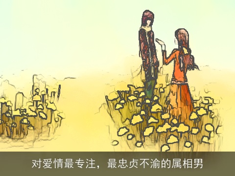 对爱情最专注，最忠贞不渝的属相男