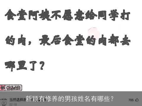 新颖有修养的男孩姓名有哪些？