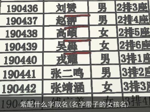 紫配什么字取名(名字带子的女孩名)