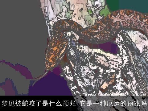 梦见被蛇咬了是什么预兆 它是一种厄运的预兆吗