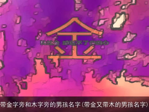 带金字旁和木字旁的男孩名字(带金又带木的男孩名字)