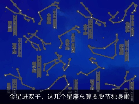 金星进双子，这几个星座总算要脱节独身啦