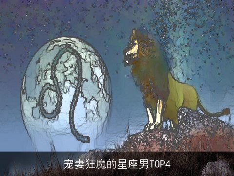 宠妻狂魔的星座男TOP4