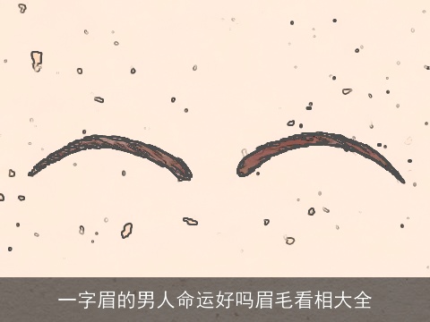一字眉的男人命运好吗眉毛看相大全