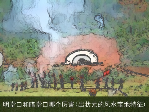 明堂口和暗堂口哪个厉害(出状元的风水宝地特征)