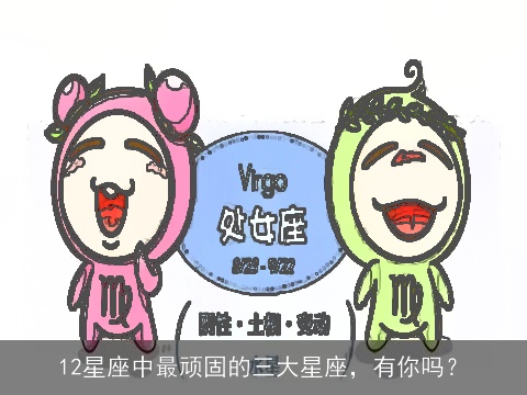12星座中最顽固的三大星座，有你吗？