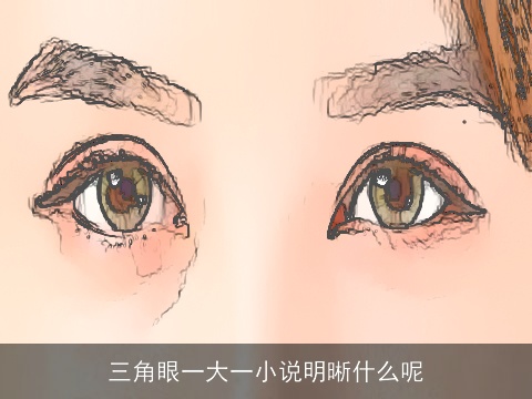 三角眼一大一小说明晰什么呢
