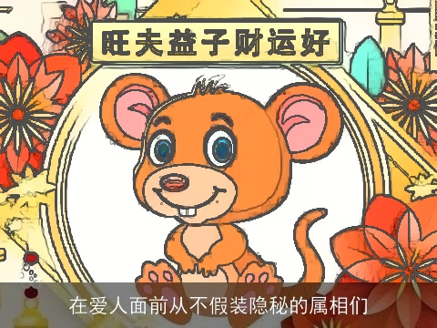 在爱人面前从不假装隐秘的属相们