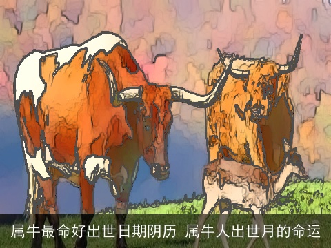 属牛最命好出世日期阴历 属牛人出世月的命运