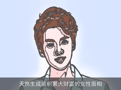 天然生成能积累大财富的女性面相