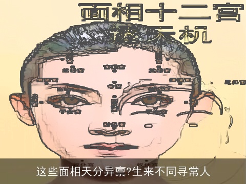 这些面相天分异禀?生来不同寻常人