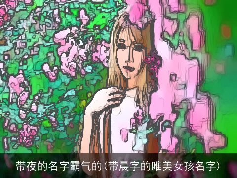 带夜的名字霸气的(带晨字的唯美女孩名字)