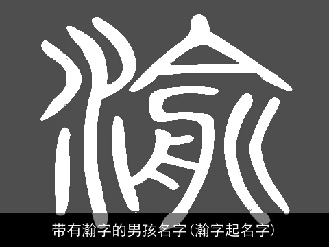 带有瀚字的男孩名字(瀚字起名字)