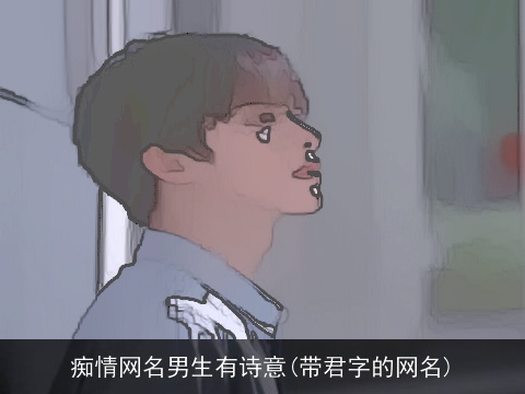 痴情网名男生有诗意(带君字的网名)