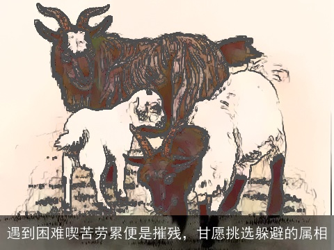 遇到困难喫苦劳累便是摧残，甘愿挑选躲避的属相