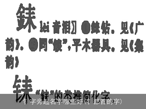 钅字旁起名字哪些好(钅部首的字)