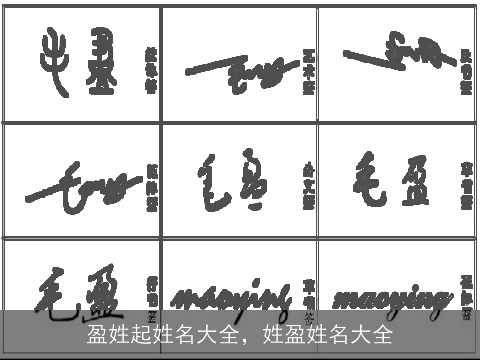 盈姓起姓名大全，姓盈姓名大全