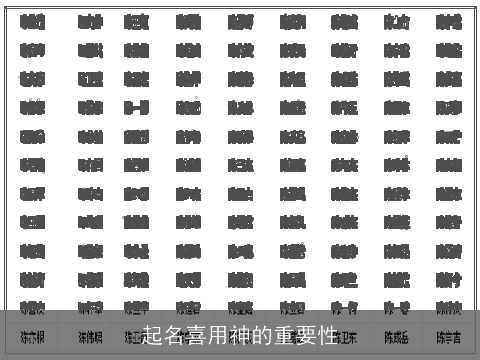 起名喜用神的重要性