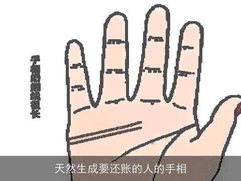 天然生成要还账的人的手相
