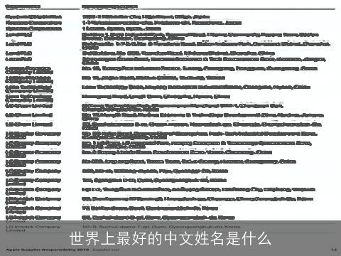 世界上最好的中文姓名是什么