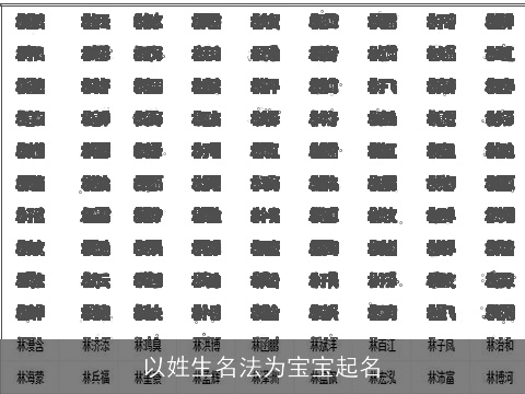 以姓生名法为宝宝起名