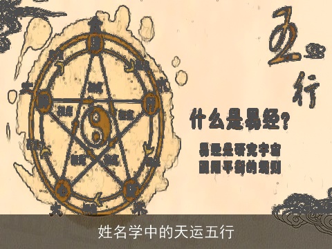 姓名学中的天运五行