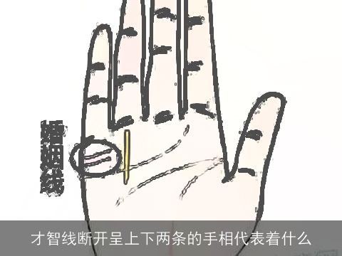 才智线断开呈上下两条的手相代表着什么