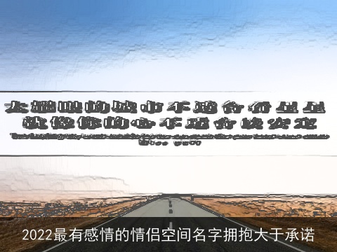 2022最有感情的情侣空间名字拥抱大于承诺