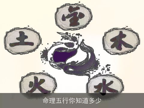 命理五行你知道多少
