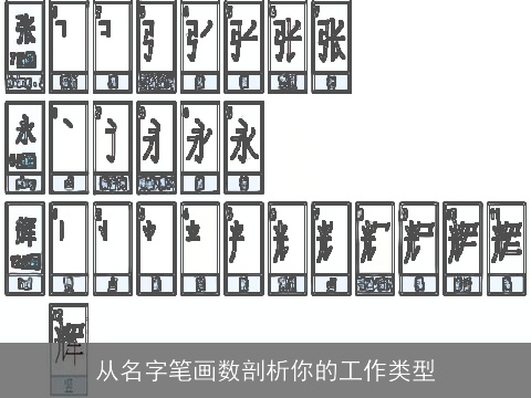 从名字笔画数剖析你的工作类型