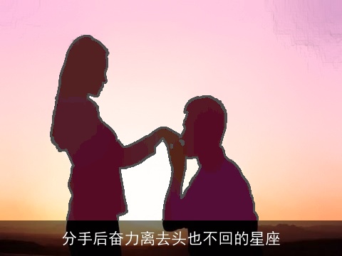 分手后奋力离去头也不回的星座