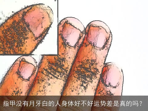指甲没有月牙白的人身体好不好运势差是真的吗？