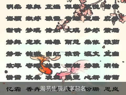 周易生辰八字起名