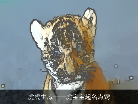 虎虎生威——虎宝宝起名点窍