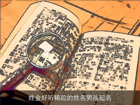 姓金好听稀疏的姓名男孩起名