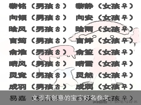 文雅有创意的宝宝好名参考