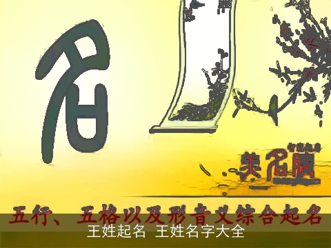 王姓起名 王姓名字大全