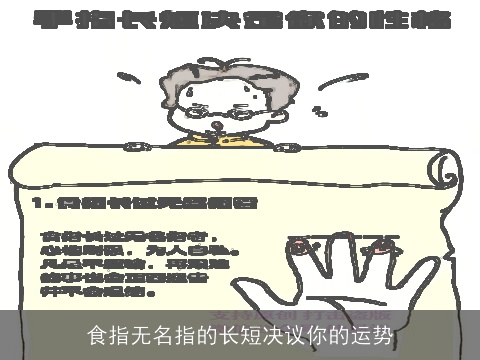 食指无名指的长短决议你的运势
