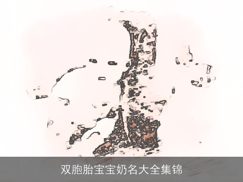 双胞胎宝宝奶名大全集锦